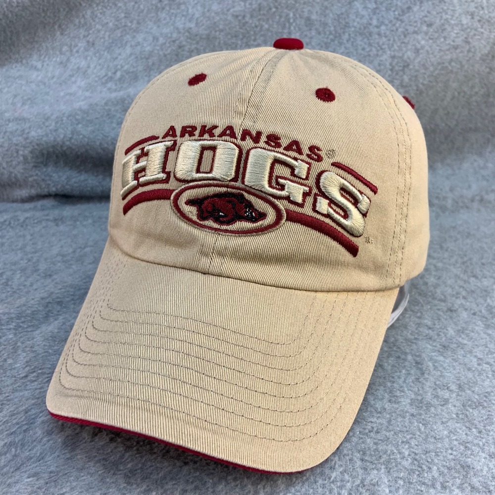 Arkansas Hogs Razorbacks Mens Tan Captivating Headgear Adjustable Strapback Hat